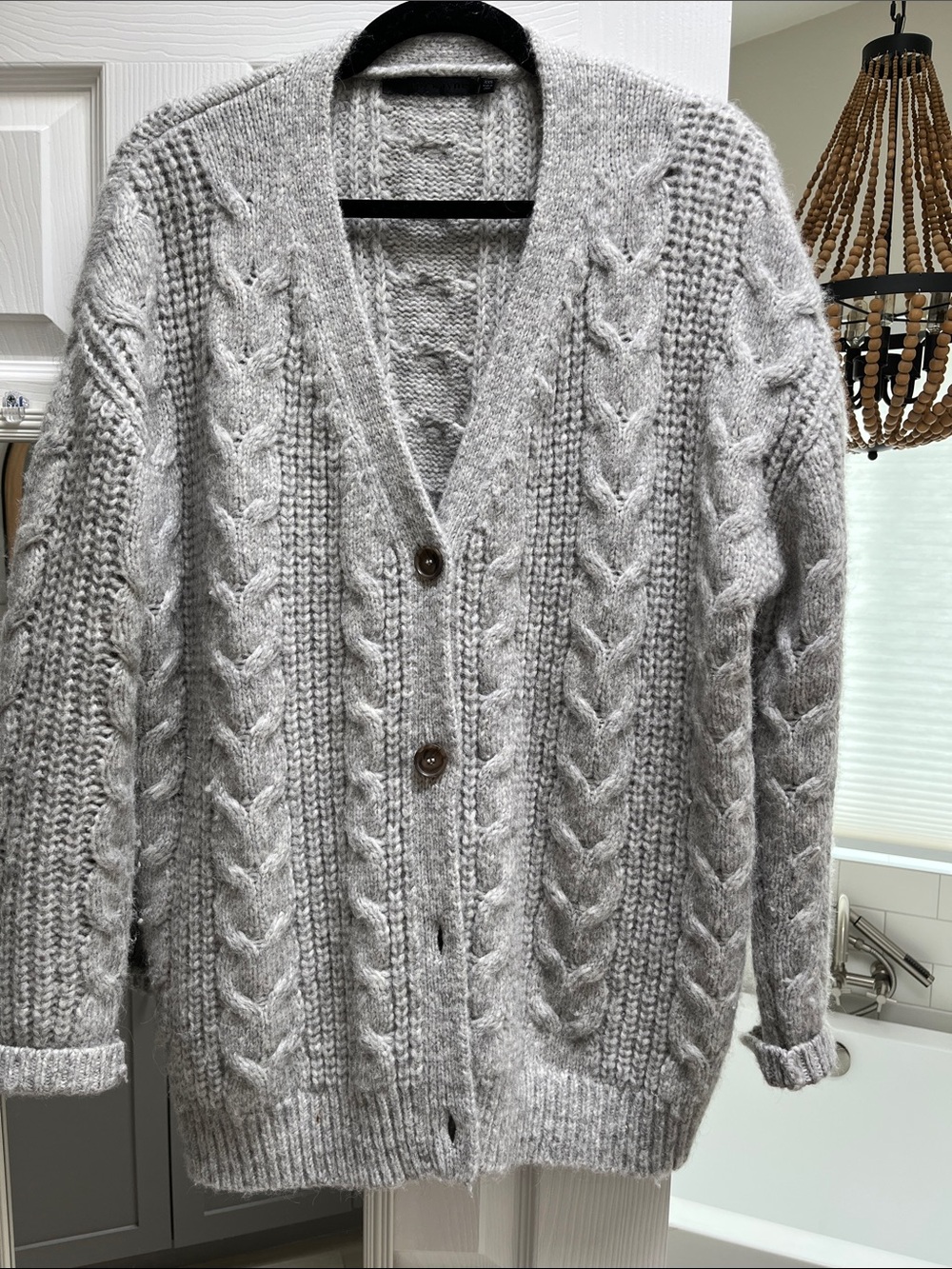 Jenni Kayne Wool Cable Knit Cardigan